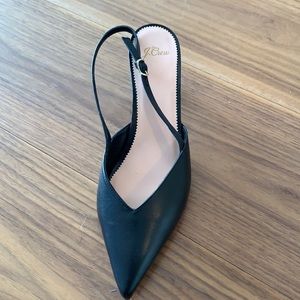 Leather J Crew Pointy low heels